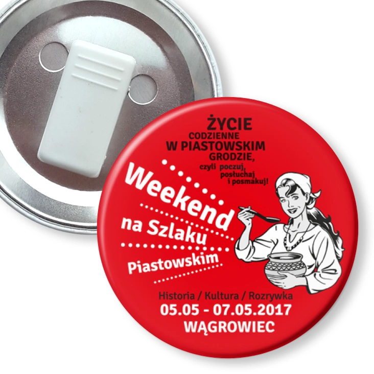 przypinka z żabką Weekend na szlaku