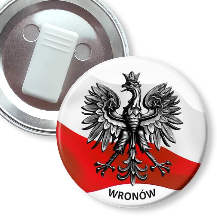 przypinka z żabką Wronów orzeł