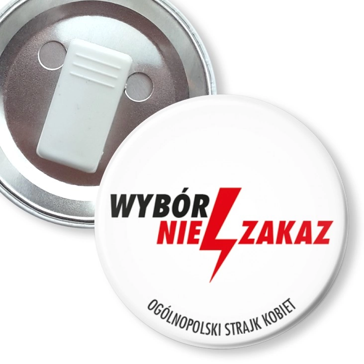 przypinka z żabką Wybór nie zakaz