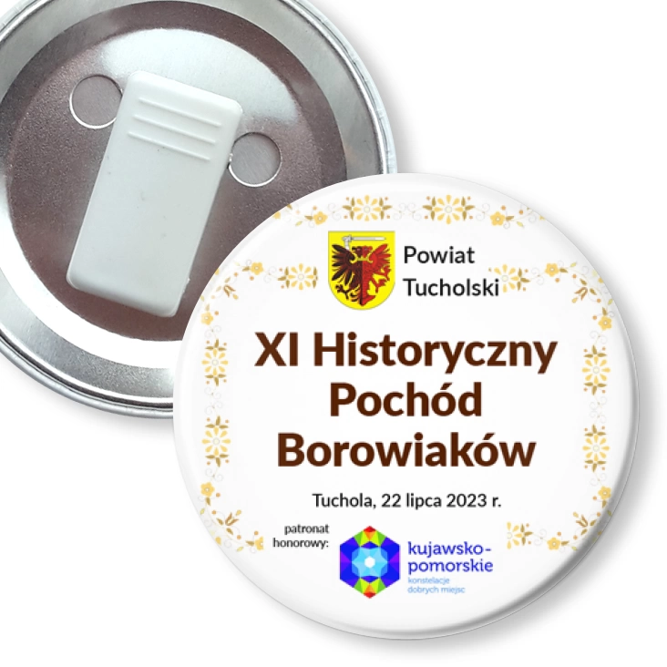 przypinka z żabką XI Historyczny Pochód Borowiaków