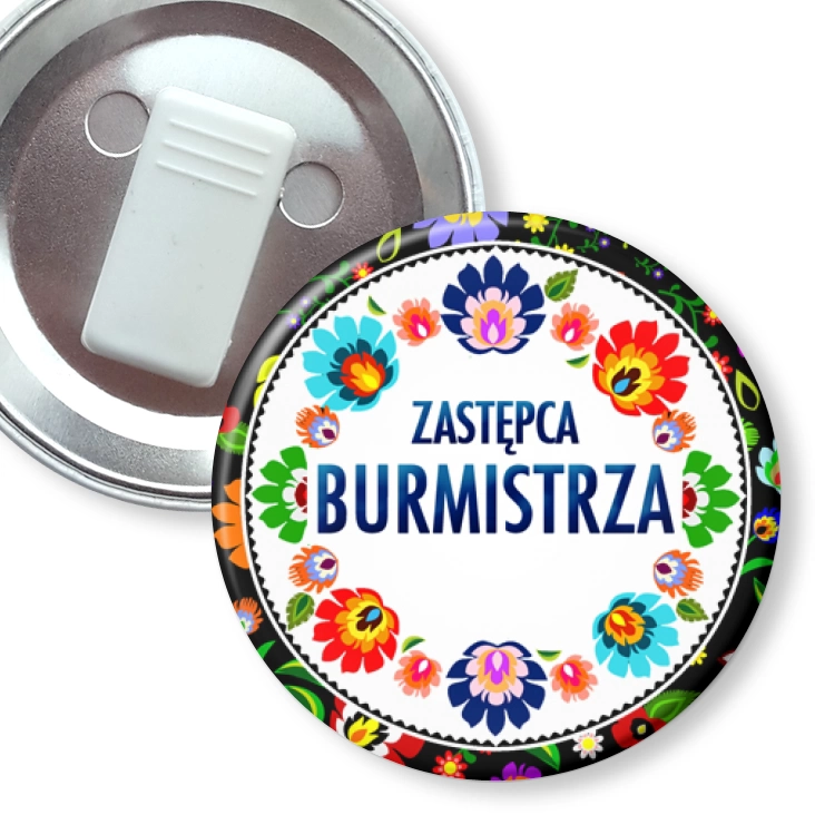 przypinka z żabką Zastępca burmistrza folk