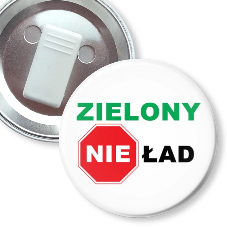 przypinka z żabką Zielony NIEład