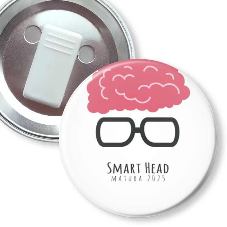 przypinka z żabką Matura smart head