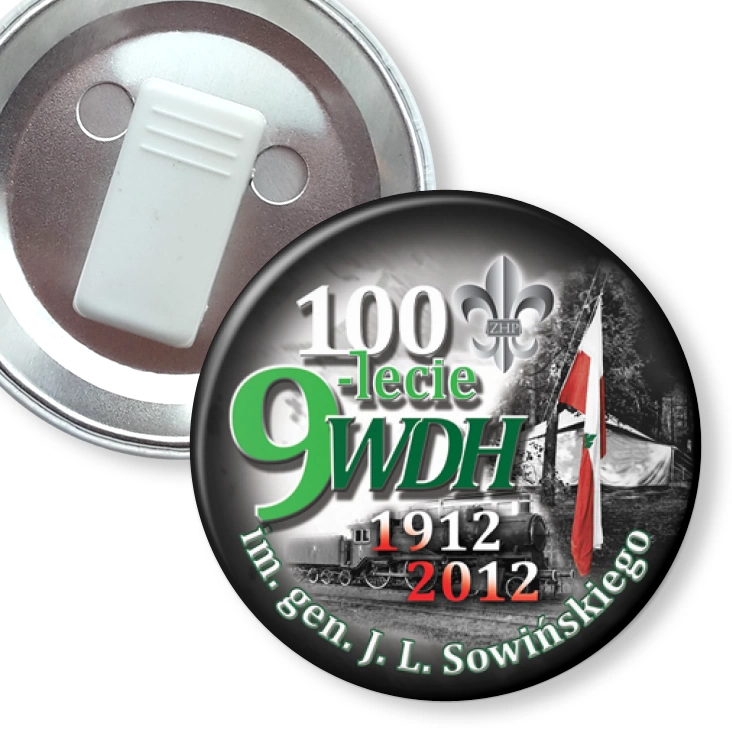 przypinka z żabką 100-lecie 9 WDH