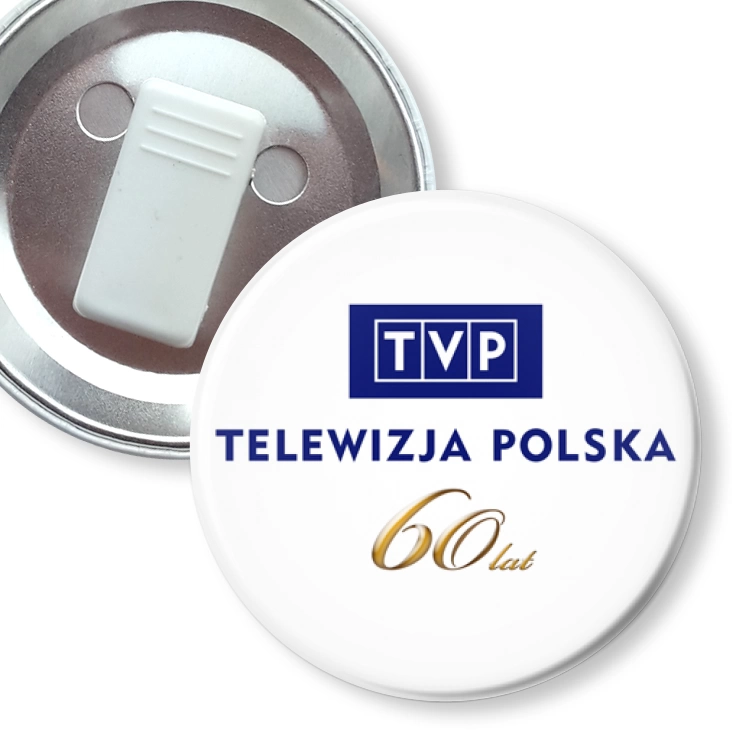 przypinka z żabką 60 lat TVP