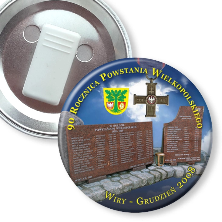 przypinka z żabką 90 rocznica Powstania Wielkopolskiego