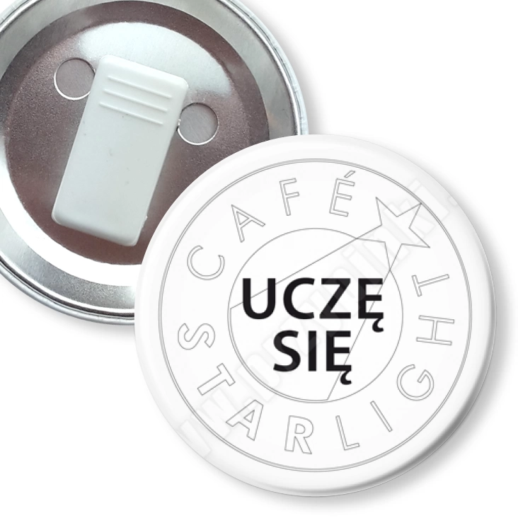 przypinka z żabką Cafe Starlight