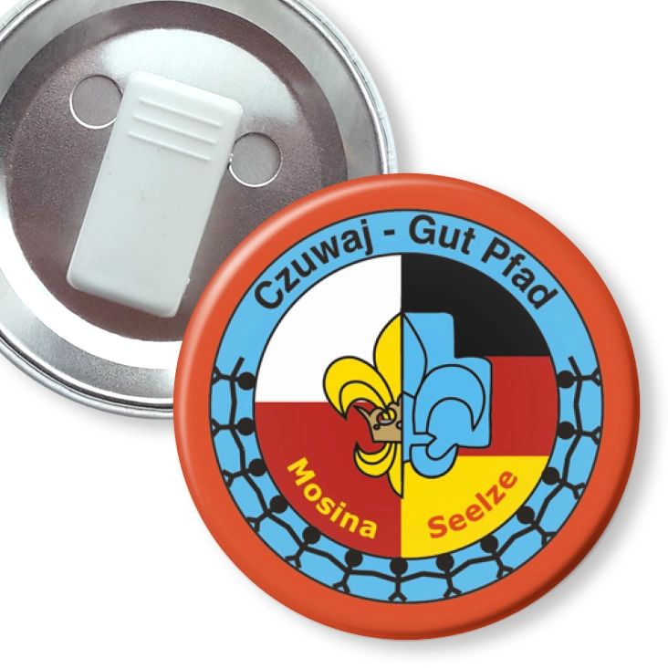 przypinka z żabką Czuwaj - Gut Pfad