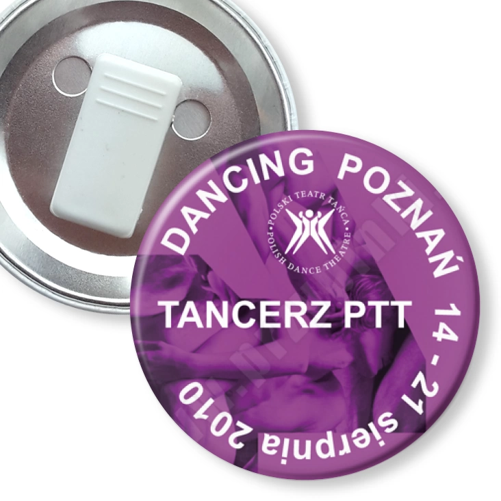 przypinka z żabką Dancing Poznań 2010 - tancerz PTT
