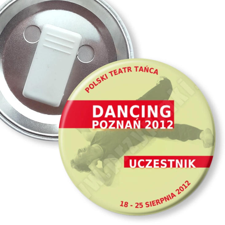 przypinka z żabką Dancing Poznań 2012 - uczestnik