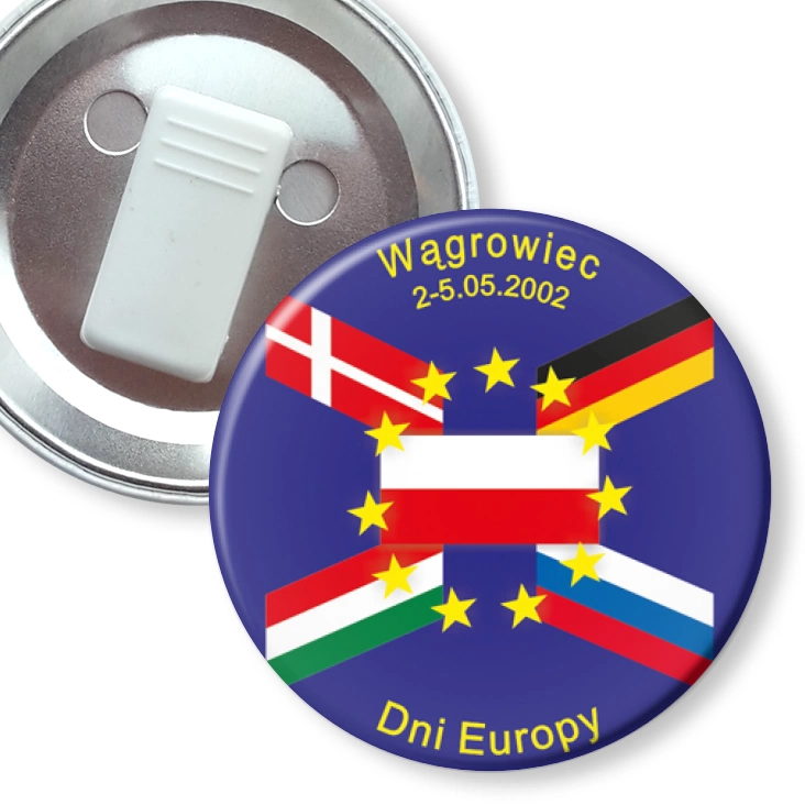 przypinka z żabką Dni Europy - Wągrowiec 2002