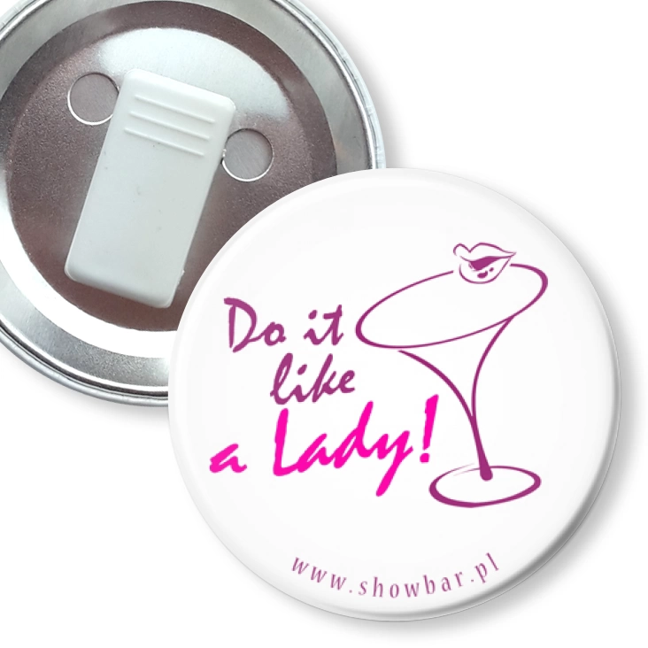 przypinka z żabką Do it like a lady