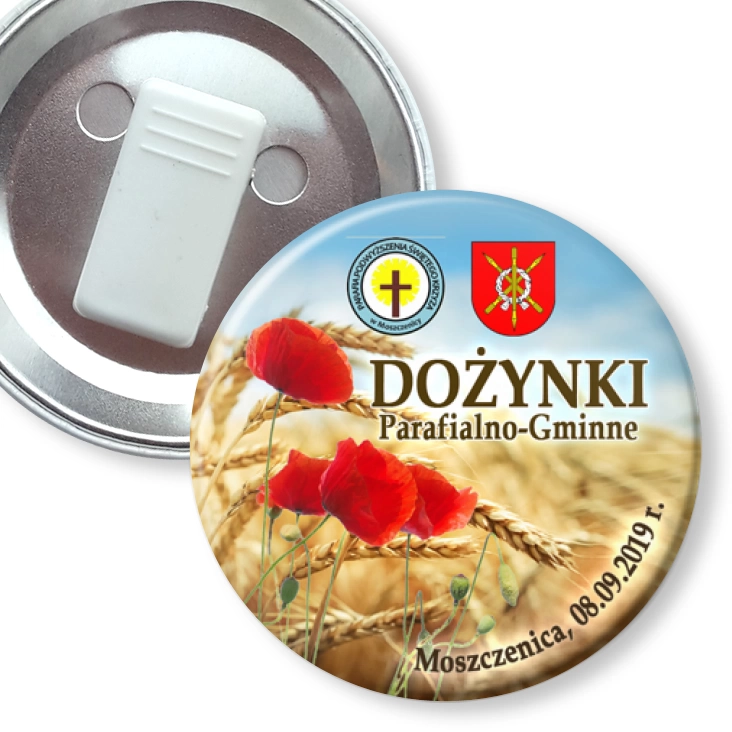 przypinka z żabką Dożynki Parafialno-Gminne