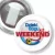 Przypinka z żabką Dzięki Bogu już weekend