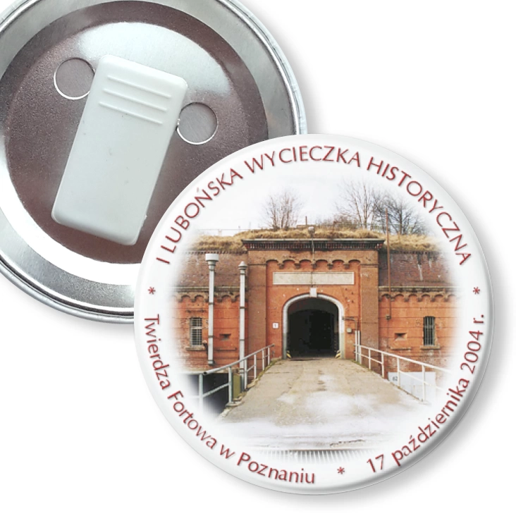 przypinka z żabką I Lubońska Wycieczka Historyczna