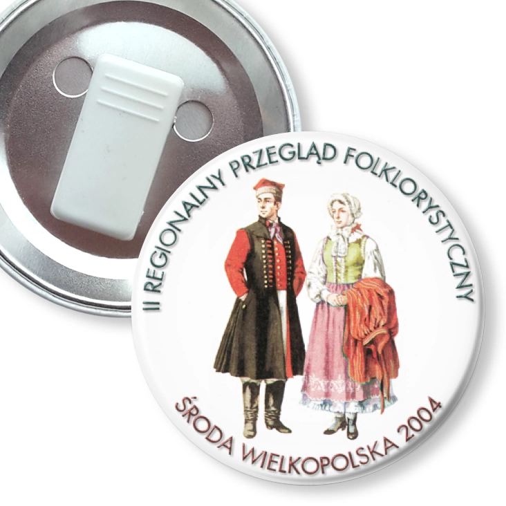 przypinka z żabką II Regionalny Przegląd Folklorystyczny