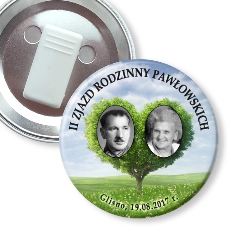 przypinka z żabką II Zjazd Rodziny Pawłowskich