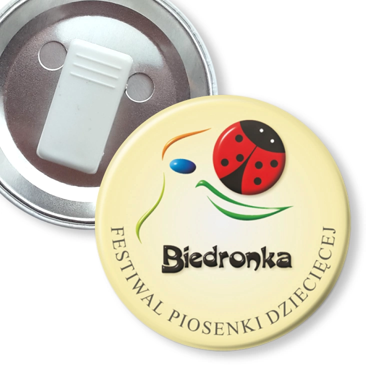 przypinka z żabką III Festiwal Piosenki Dziecięcej Biedronka