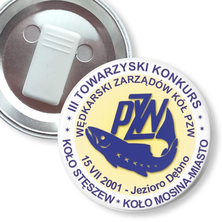 przypinka z żabką III Towarzyski Konkurs Wędkarski Zarządów Kół PZW