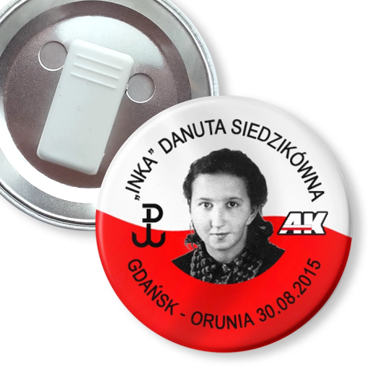 przypinka z żabką INKA
