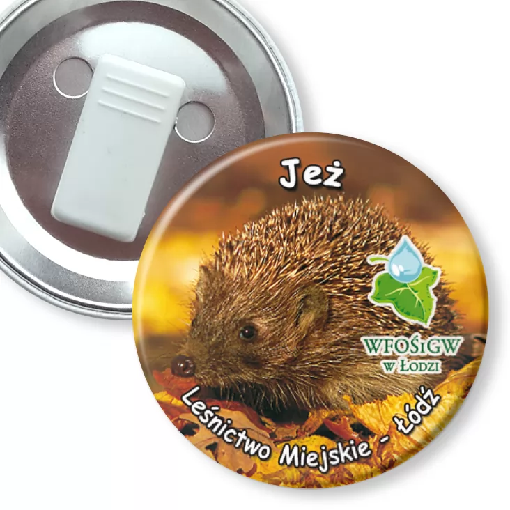 przypinka z żabką Jeż