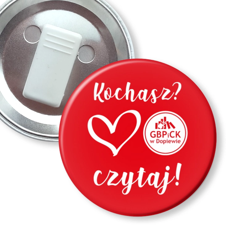 przypinka z żabką Kochasz? Czytaj!