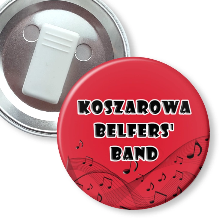 przypinka z żabką Koszarowa Belfers Band