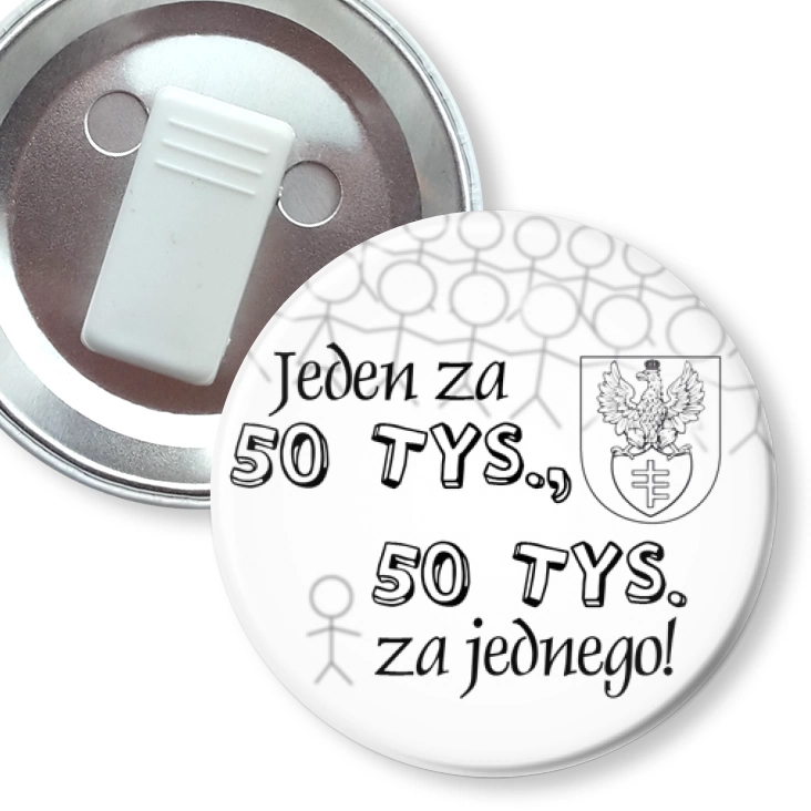 przypinka z żabką Legionowo 50 tys. D