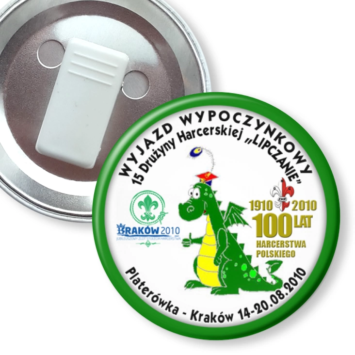 przypinka z żabką Lipczanie