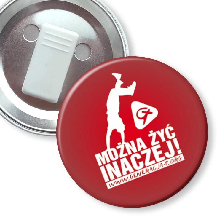 przypinka z żabką Można żyć inaczej A