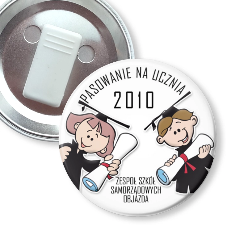 przypinka z żabką Pasowanie na ucznia 2010