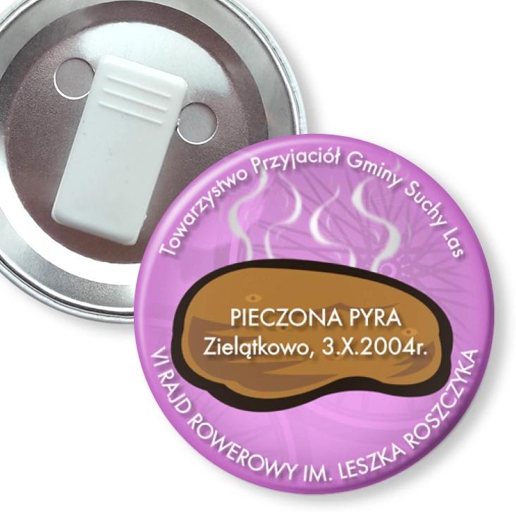 przypinka z żabką Pieczona Pyra 2004