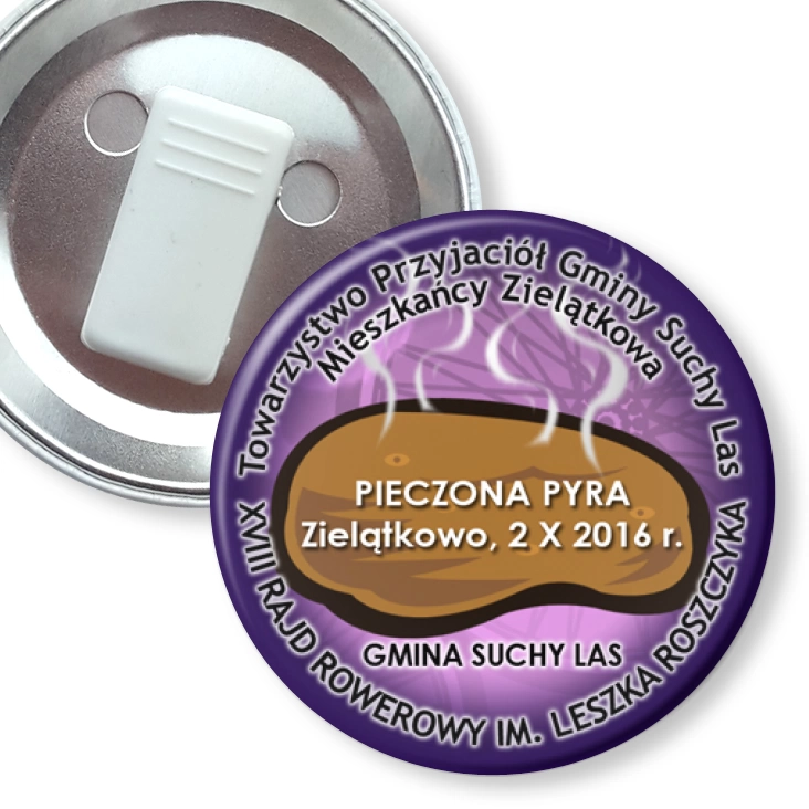 przypinka z żabką Pieczona Pyra 2016