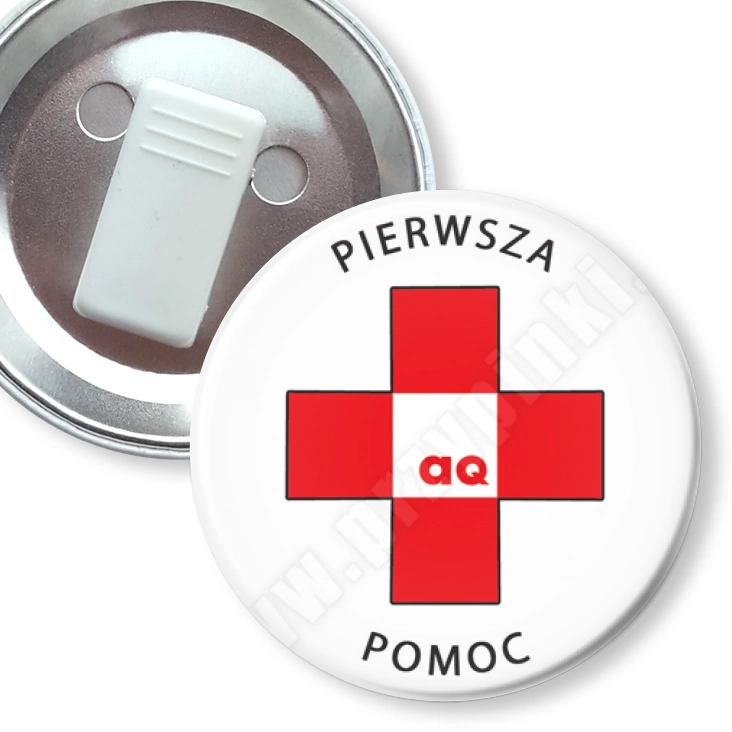 przypinka z żabką Pierwsza pomoc