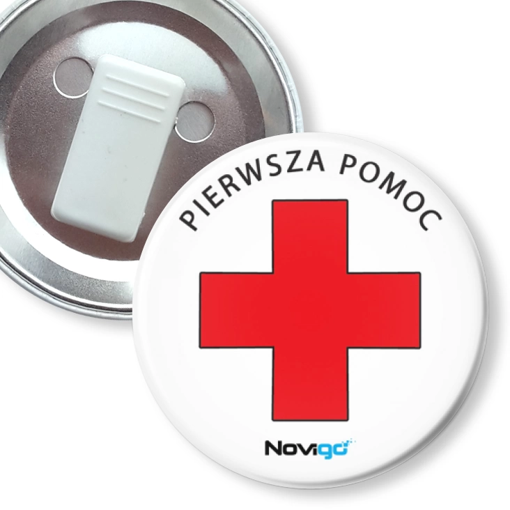 przypinka z żabką Pierwsza Pomoc