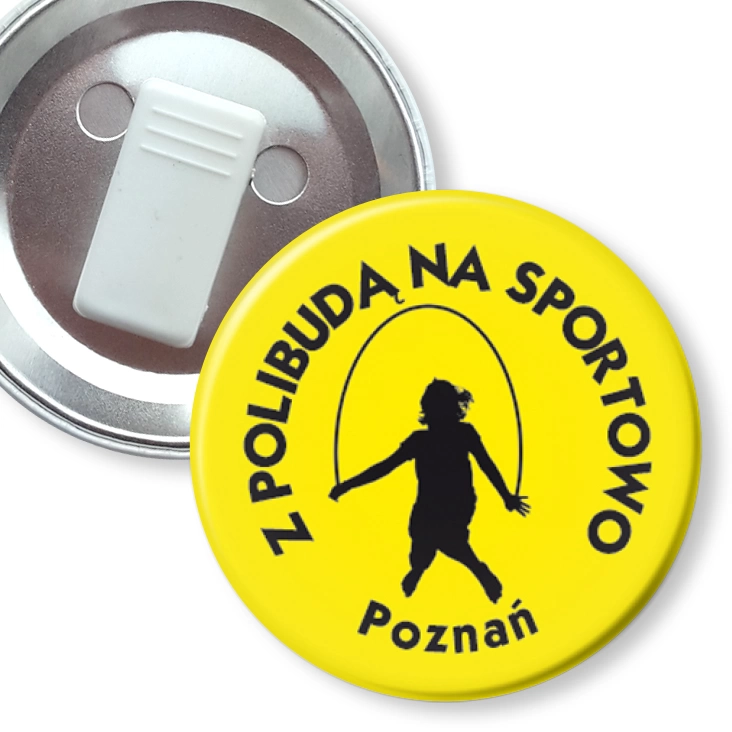 przypinka z żabką Politechnika Poznańska - Skakanka