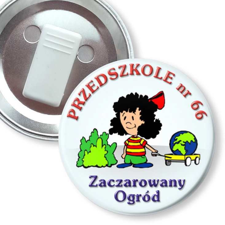 przypinka z żabką Przedszkole nr 66