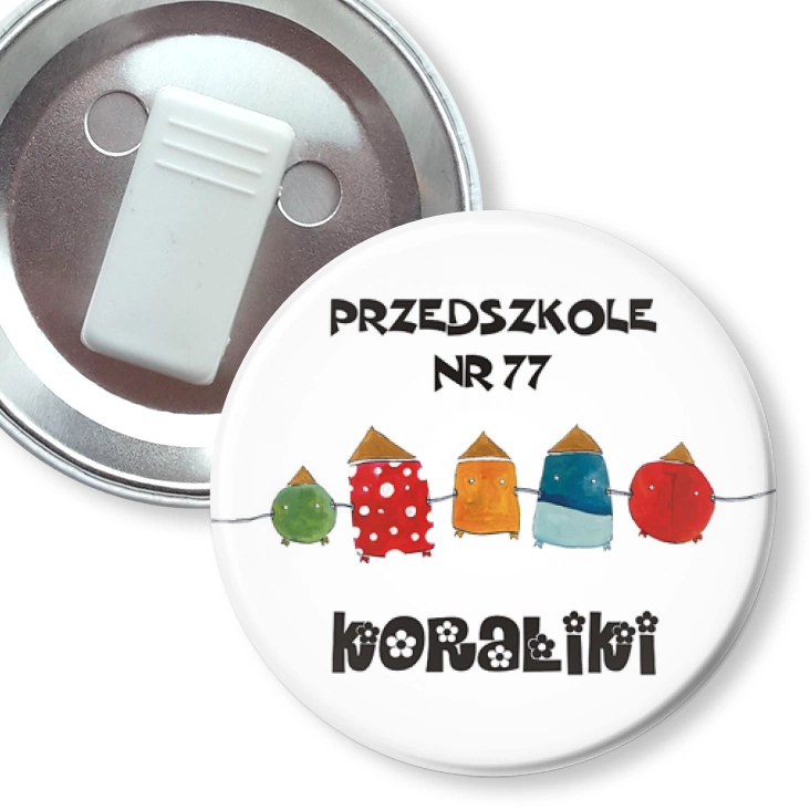przypinka z żabką Przedszkole nr 77