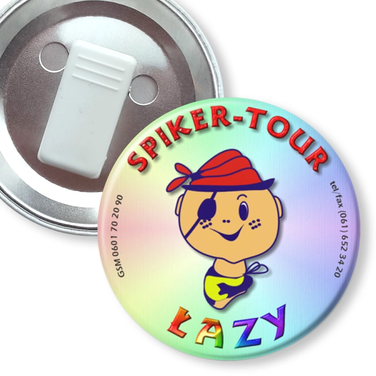 przypinka z żabką Spiker-Tour Łazy