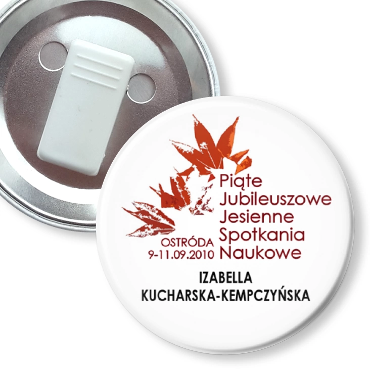 przypinka z żabką Spotkania Naukowe - Ostróda 2010