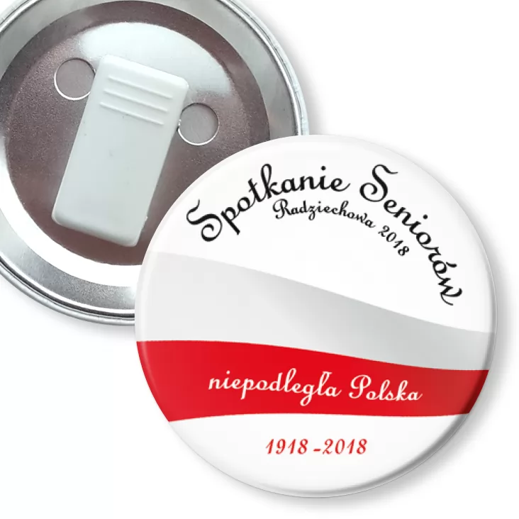 przypinka z żabką Spotkanie seniorów