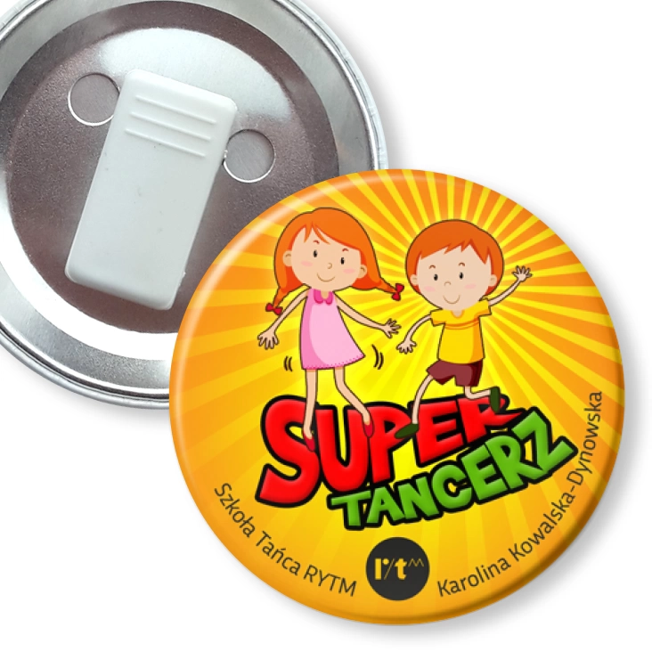 przypinka z żabką Super tancerz