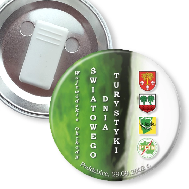 przypinka z żabką Światowy Dzień Turystyki