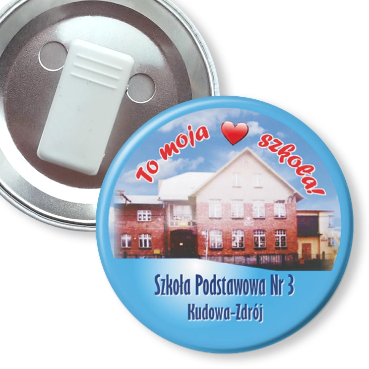 przypinka z żabką Szkoła Podstawowa - Kudowa Zdrój