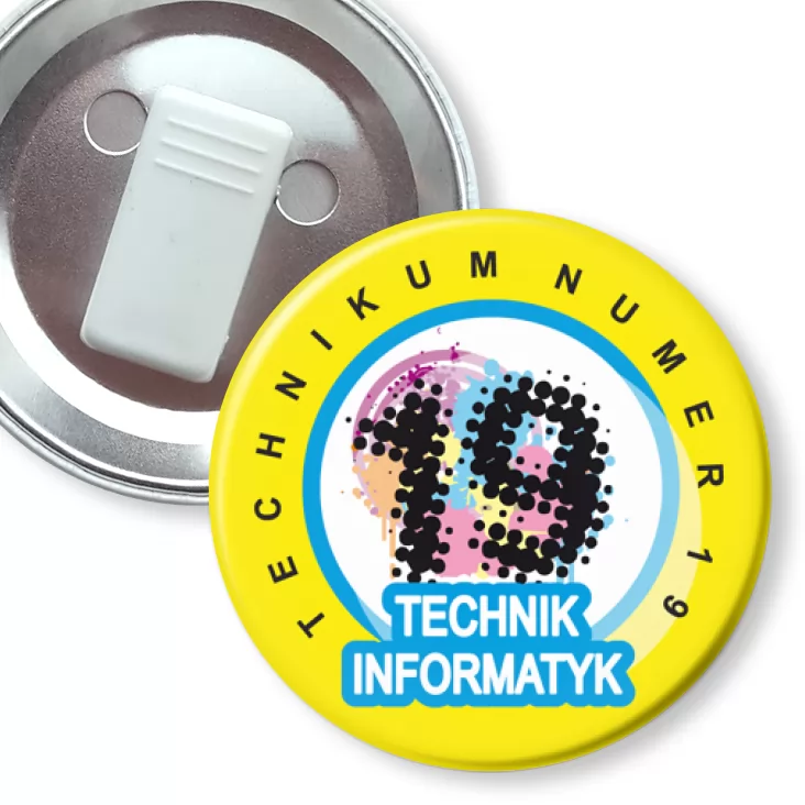 przypinka z żabką Technik informatyk
