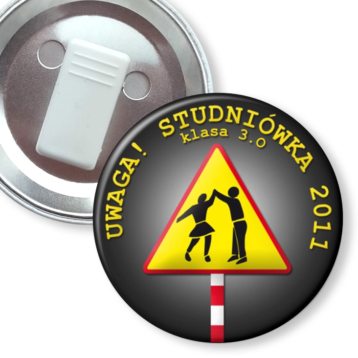 przypinka z żabką Uwaga! Studniówka 2011