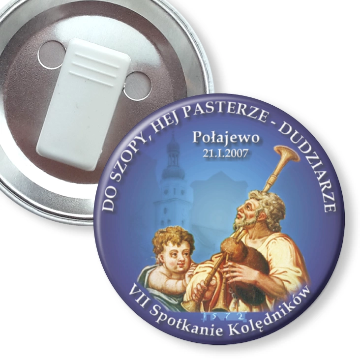 przypinka z żabką VII Spotkanie Kolędników