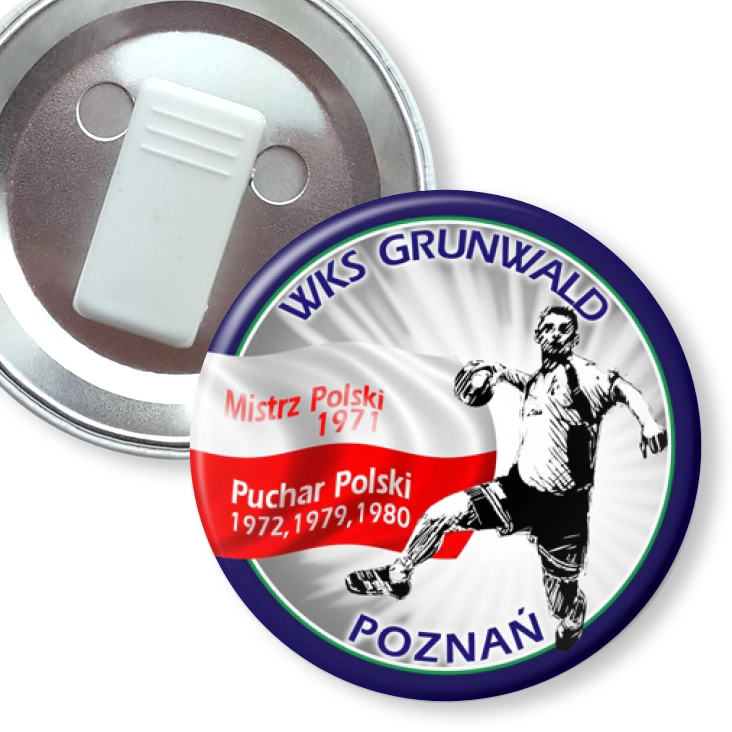 przypinka z żabką WKS Grunwald Poznań