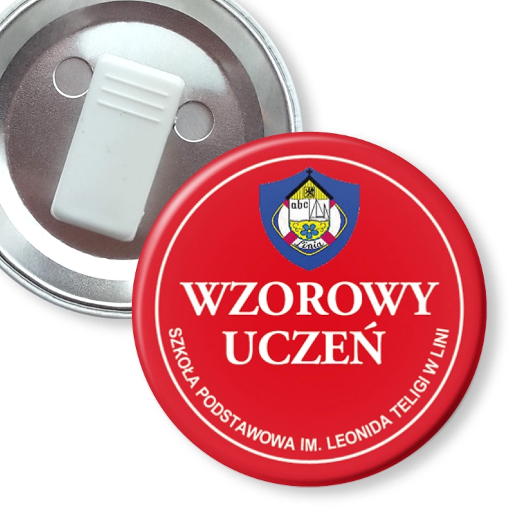 przypinka z żabką Wzorowy Uczeń