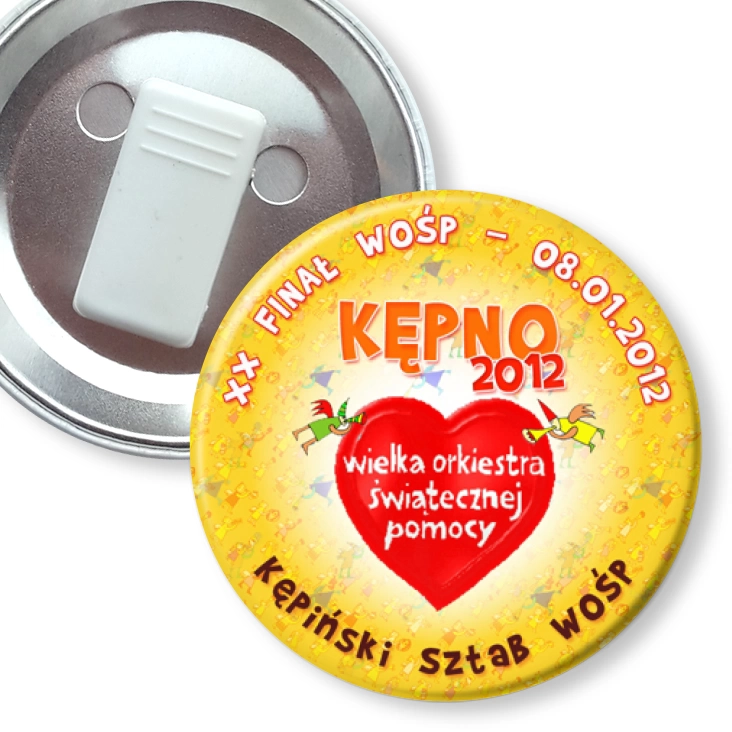 przypinka z żabką XX Finał WOŚP - Kępno 2012